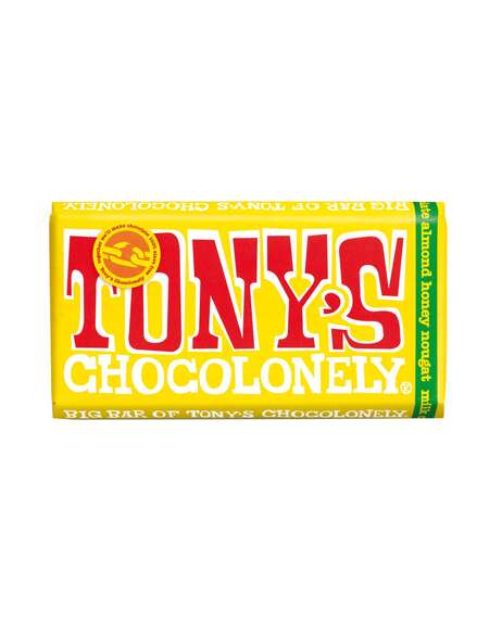 Tony's Chocolonely Milk Chocolate Almond Honey Nougat 32%