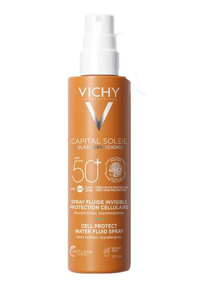 Vichy Capital Soleil Sun Lotion Cell Protect Water Fluid Spray SPF 50+