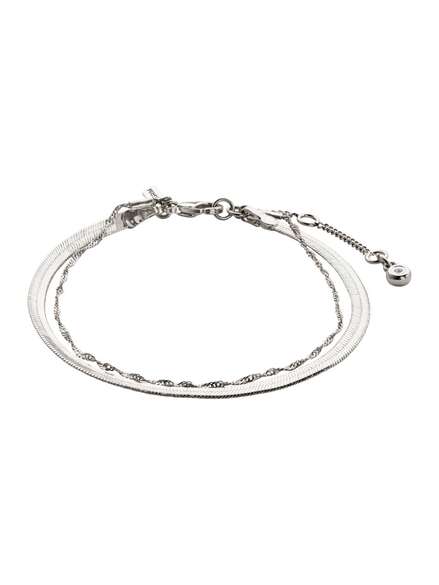Pilgrim Travel Retail Exclusive Bracelet Silver, 2-in-1