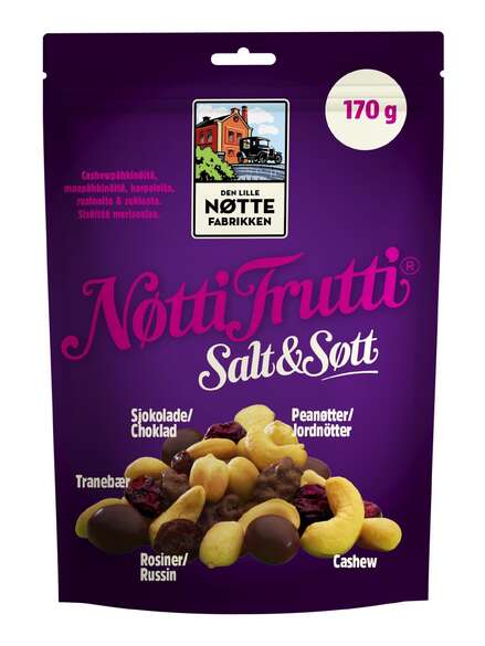 Den Lille Nøttefabrikken Nøtti Frutti Salt & Søtt 170 g