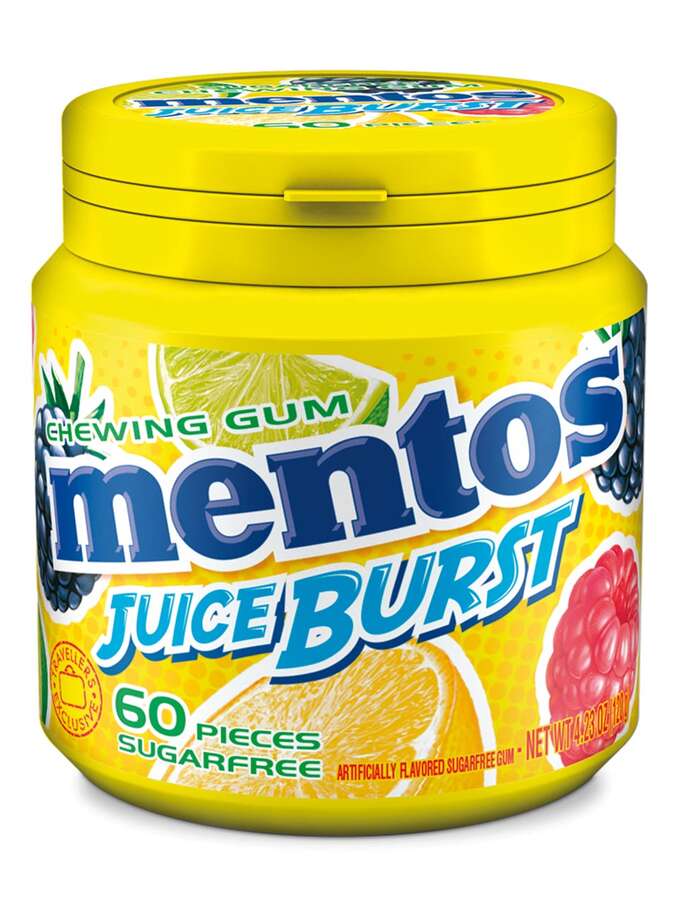 Mentos Gum Juice Burst Yellow Sugarfree 0