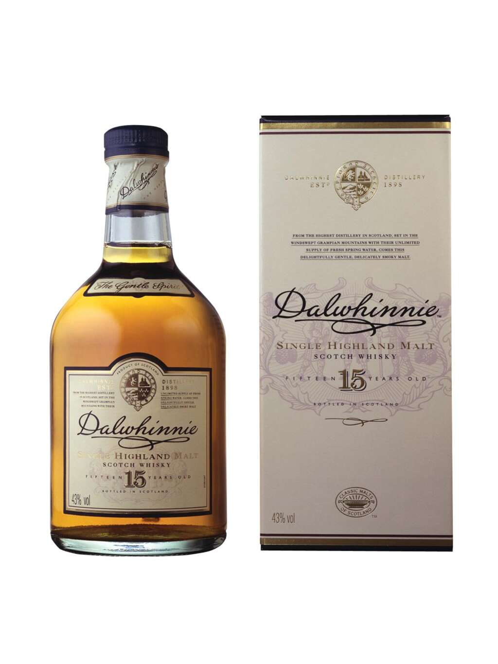Dalwhinnie Single Highland and Malt Scotch Whisky 15 years old